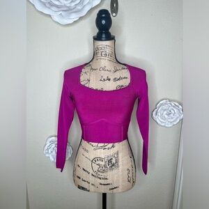 NTM: Guess Zaylee Mirage Fushia Pink Bandage Style Crop Top Size Small